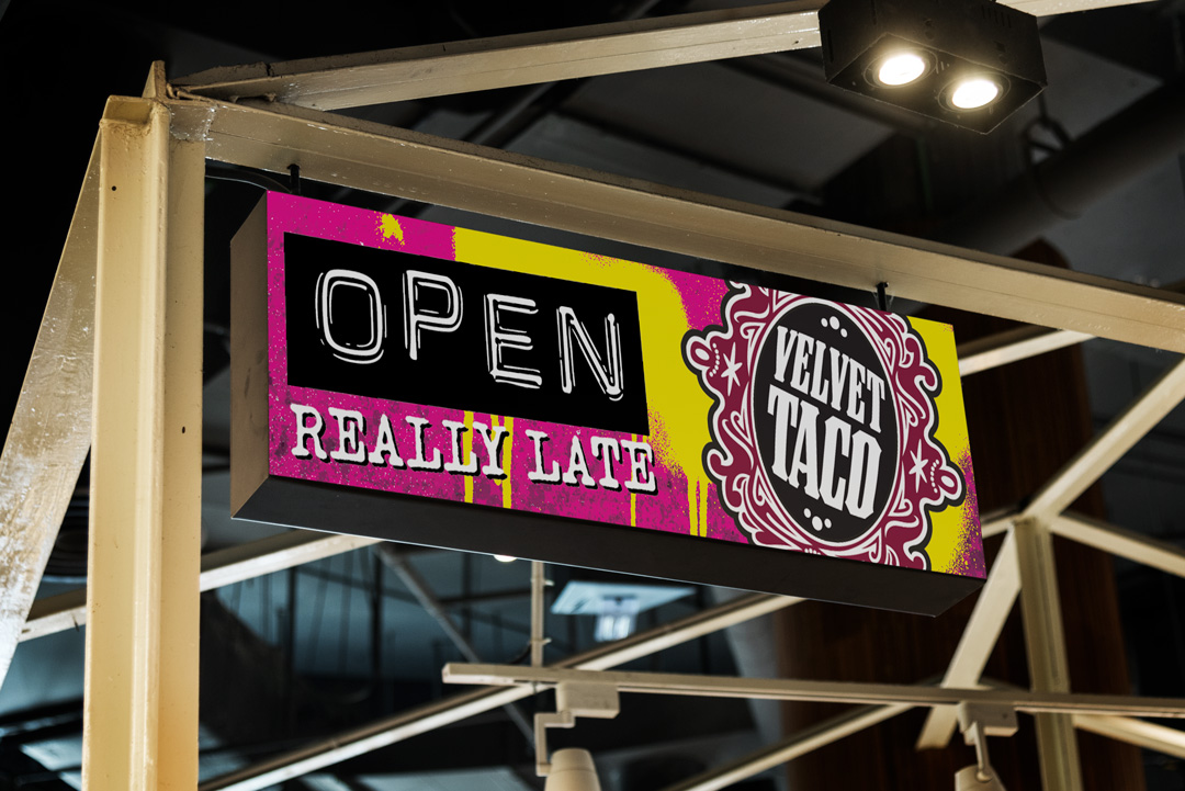 VT2Velvet Taco Pole Sign Velvet Taco Pole Sign